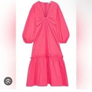 NWOT A.L.C. Irena Twist front Taffeta Midi Pink Dress Size 6